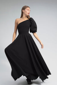 One sleeve A line dress - HerTrove