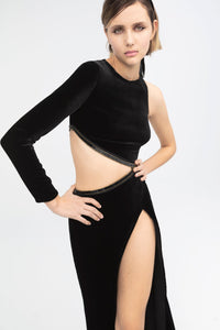 One sleeve high slit dress - HerTrove