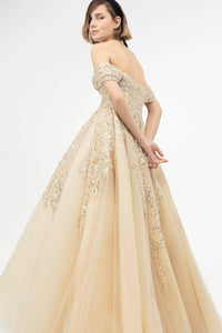 Heart shaped off shoulder princess gown - HerTrove