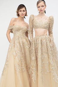 Heart shaped off shoulder princess gown - HerTrove