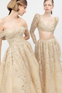 Heart shaped off shoulder princess gown - HerTrove