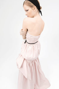 Sleeveless draped taffeta dress - HerTrove