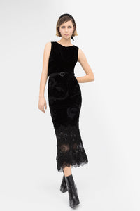 Minimal top with densed lace skirt - HerTrove