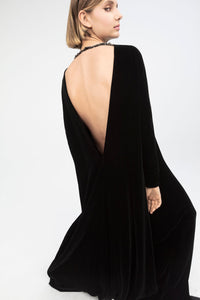Open V-back oversized dress - HerTrove