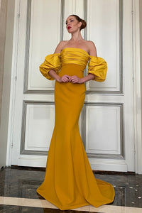Her Trove - Bustier top sweep train dress