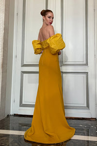 Her Trove - Bustier top sweep train dress